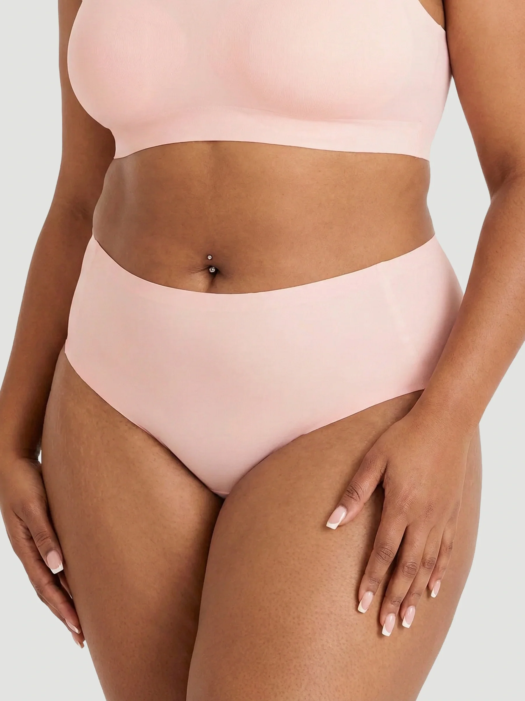 High Waist Seamless Bonded Brief Underwear - Image 11