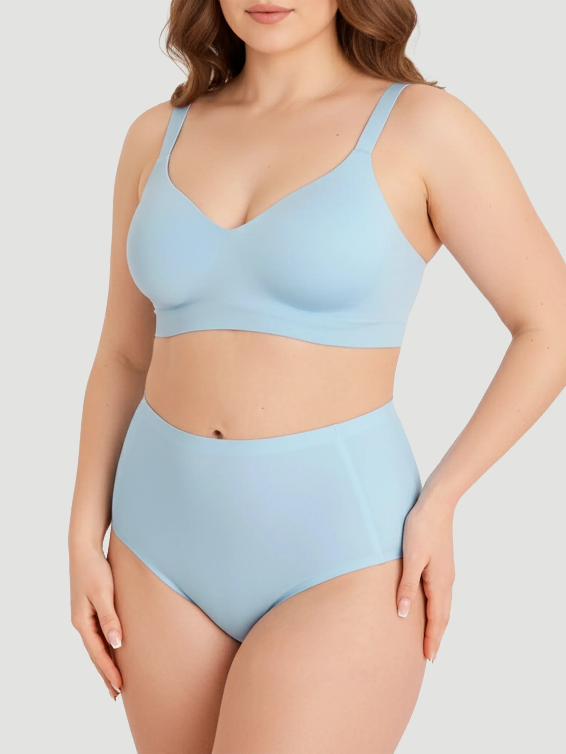 High Waist Seamless Bonded Brief Underwear - Image 12