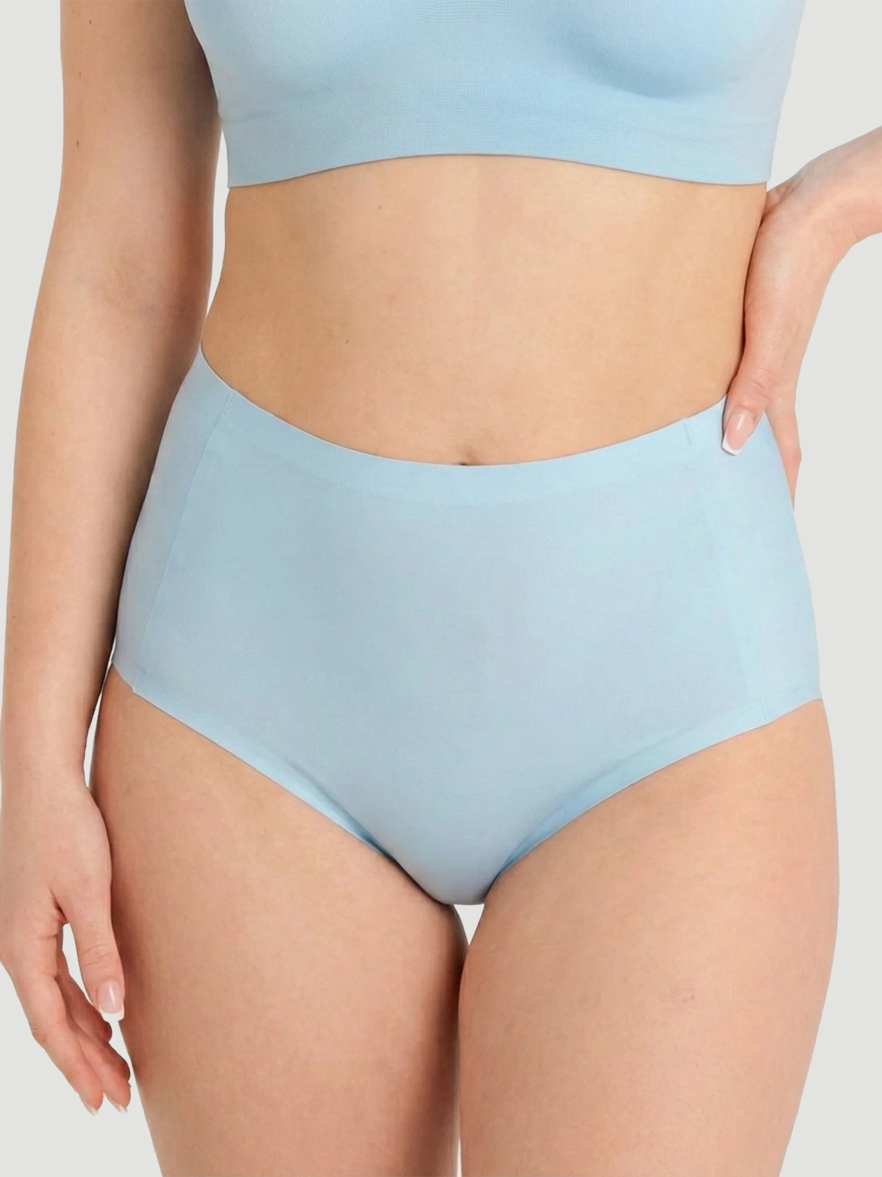 High Waist Seamless Bonded Brief Underwear - Image 13