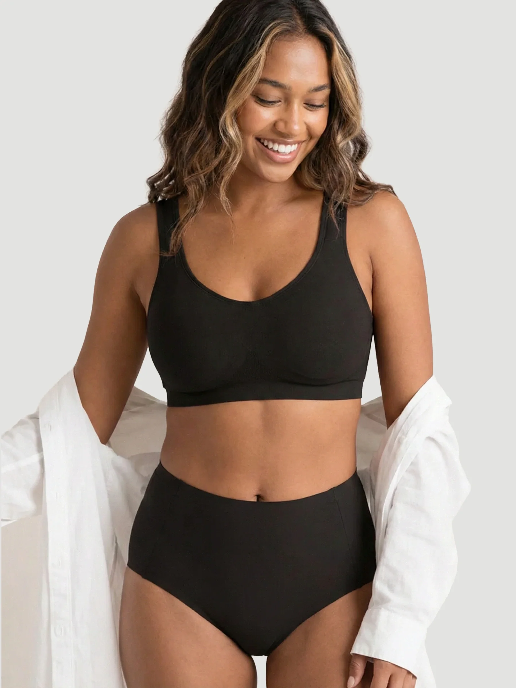 High Waist Seamless Bonded Brief Underwear - Image 4