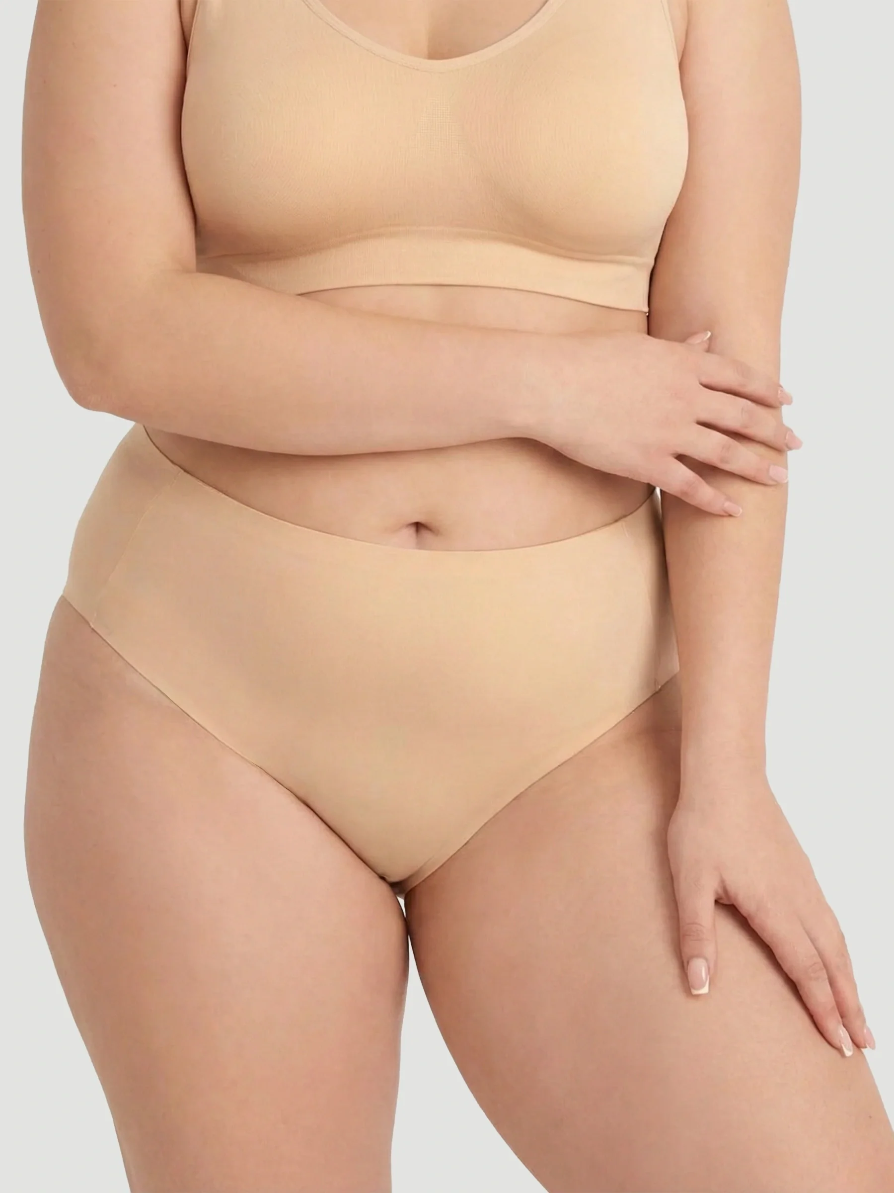 High Waist Seamless Bonded Brief Underwear - Image 5