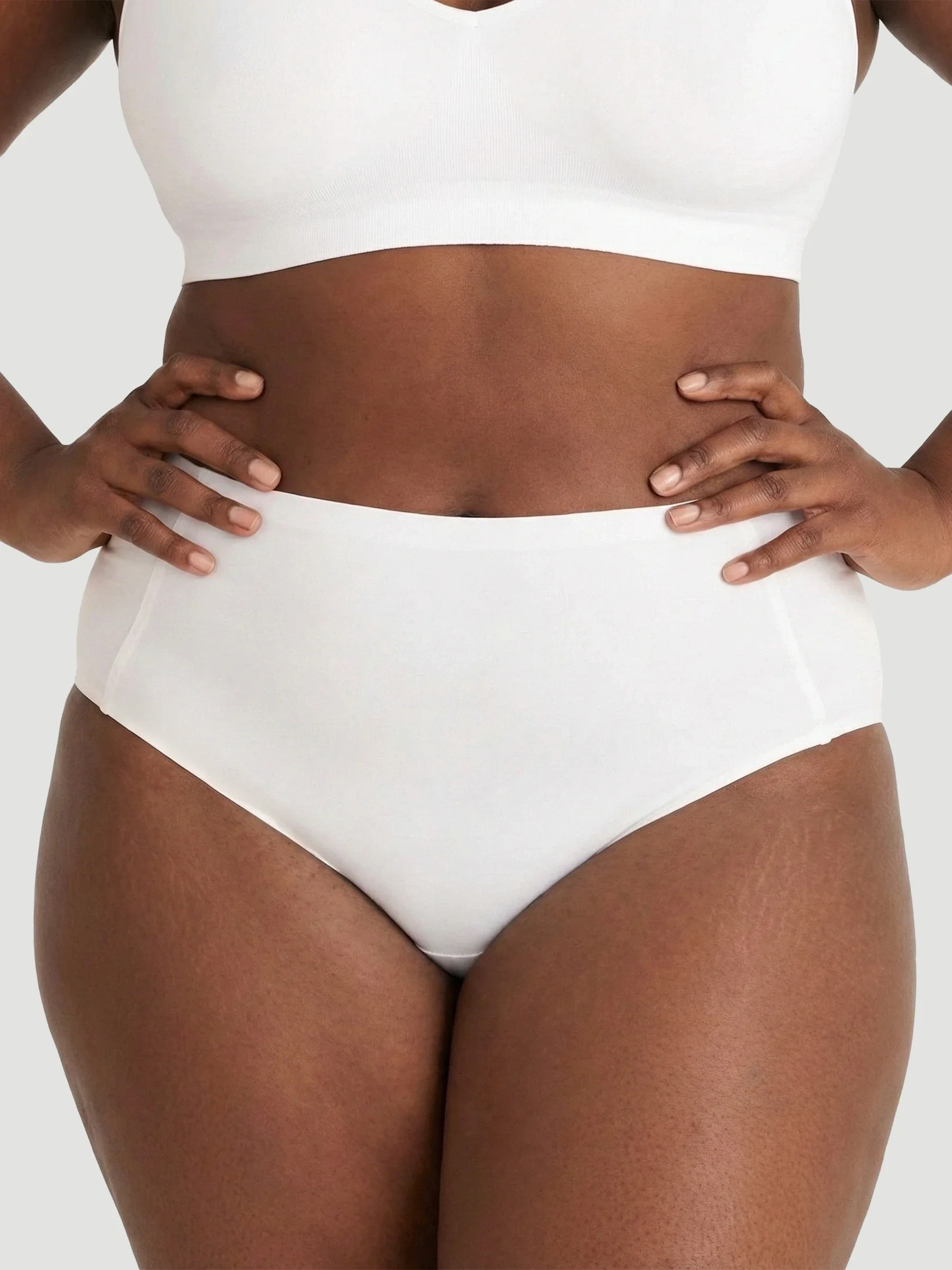 High Waist Seamless Bonded Brief Underwear - Image 9