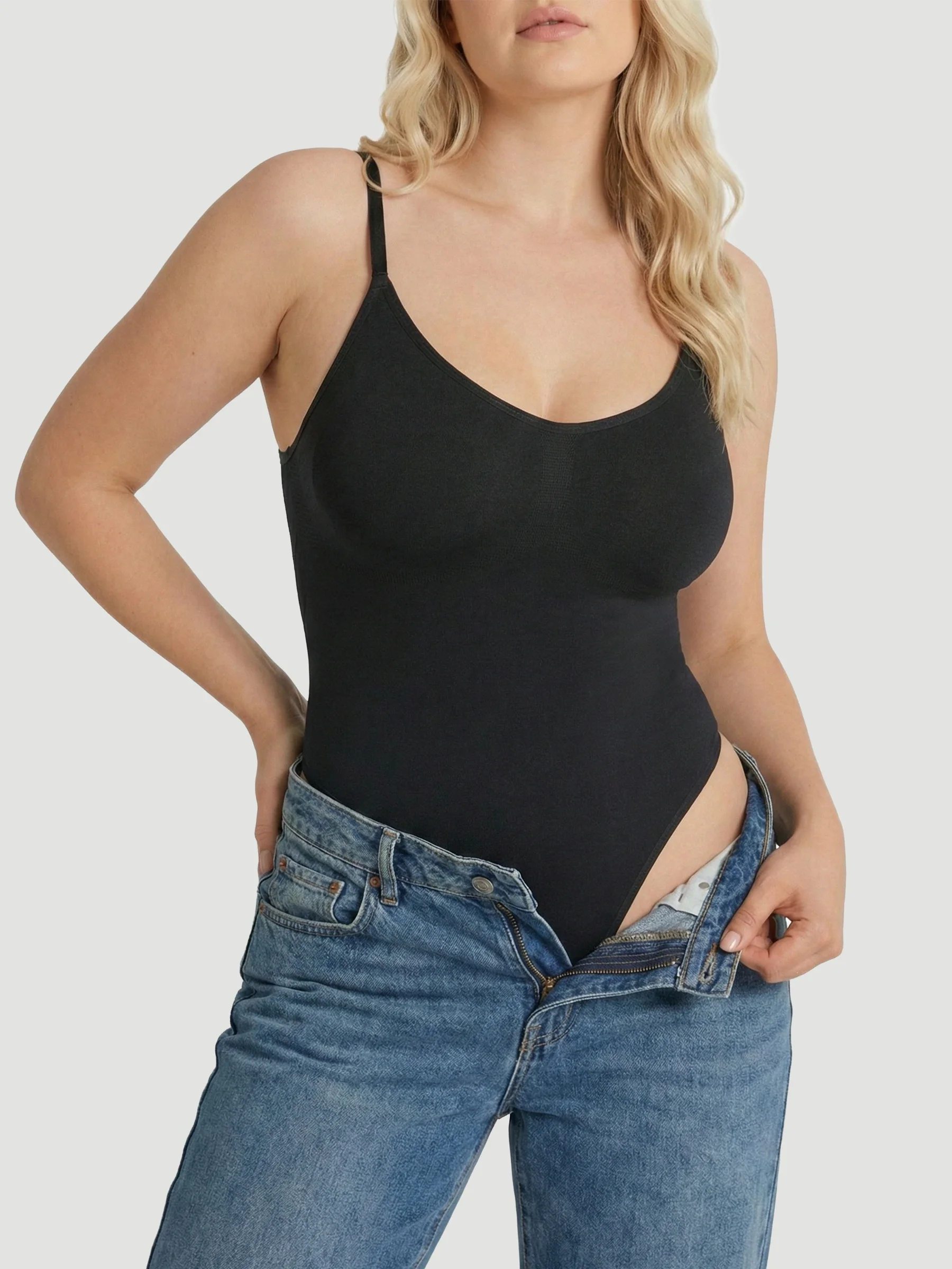 Scoop Neck Bodysuit Shaping Thong - Image 6